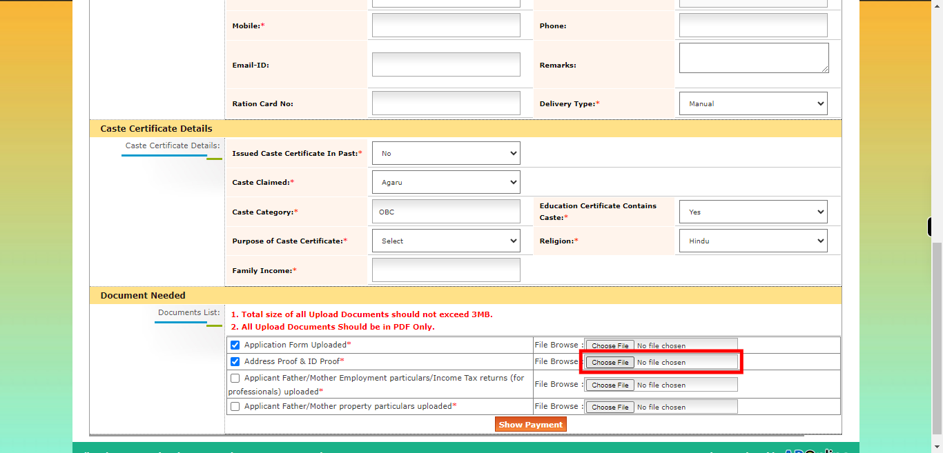 onlineap.meeseva.gov.in/CitizenPortal/userinterface/citizen/RevenueServices/OBC_ApplicationForm.aspx