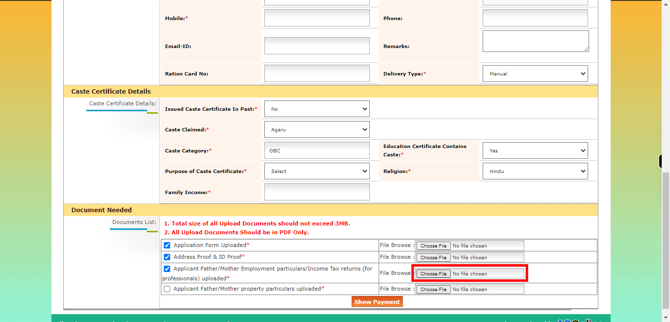 onlineap.meeseva.gov.in/CitizenPortal/userinterface/citizen/RevenueServices/OBC_ApplicationForm.aspx