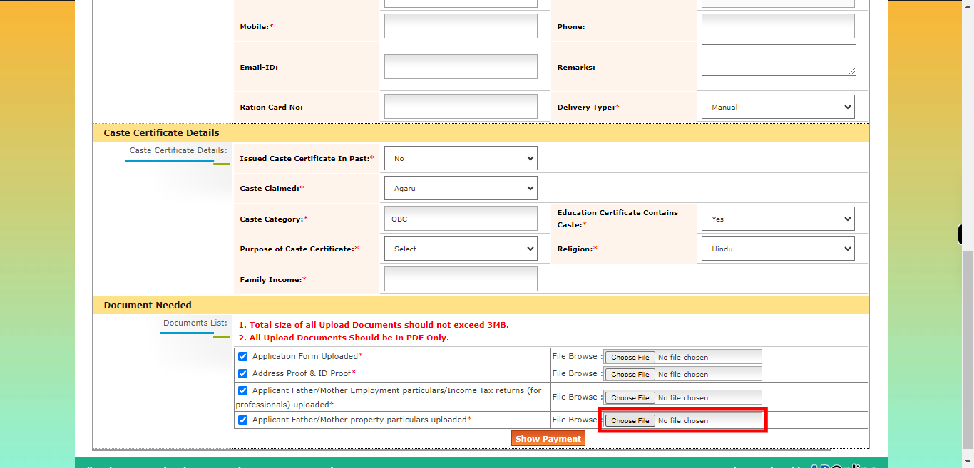 onlineap.meeseva.gov.in/CitizenPortal/userinterface/citizen/RevenueServices/OBC_ApplicationForm.aspx