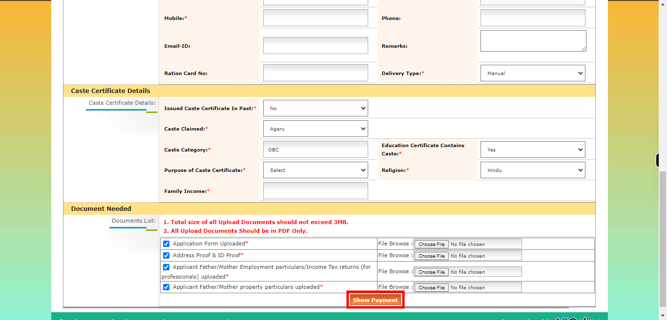 onlineap.meeseva.gov.in/CitizenPortal/userinterface/citizen/RevenueServices/OBC_ApplicationForm.aspx