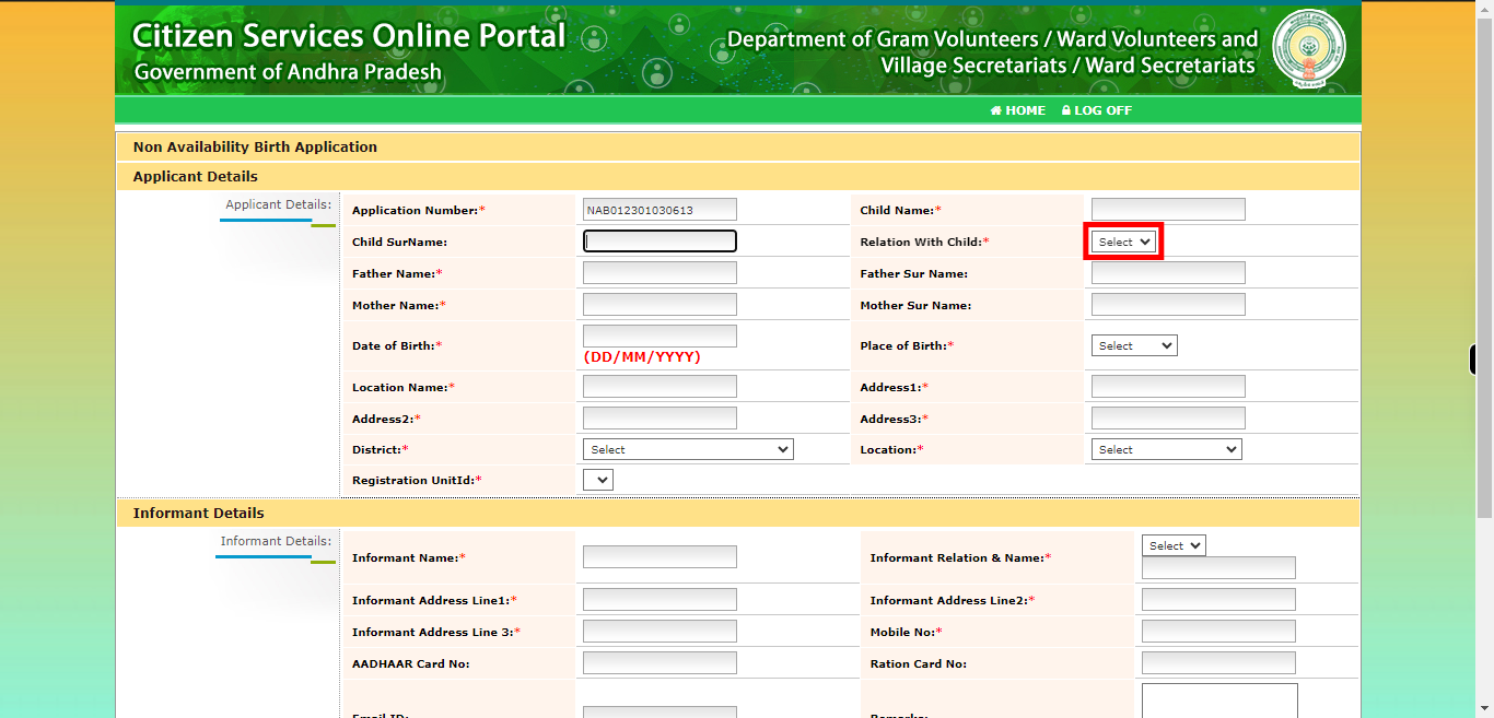 onlineap.meeseva.gov.in/CitizenPortal/userinterface/citizen/CDMA/NonAvailabilityBirthApplication.aspx