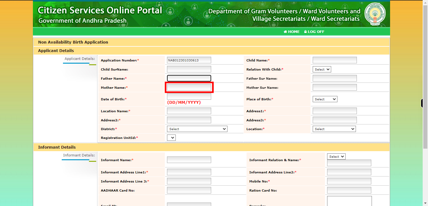 onlineap.meeseva.gov.in/CitizenPortal/userinterface/citizen/CDMA/NonAvailabilityBirthApplication.aspx