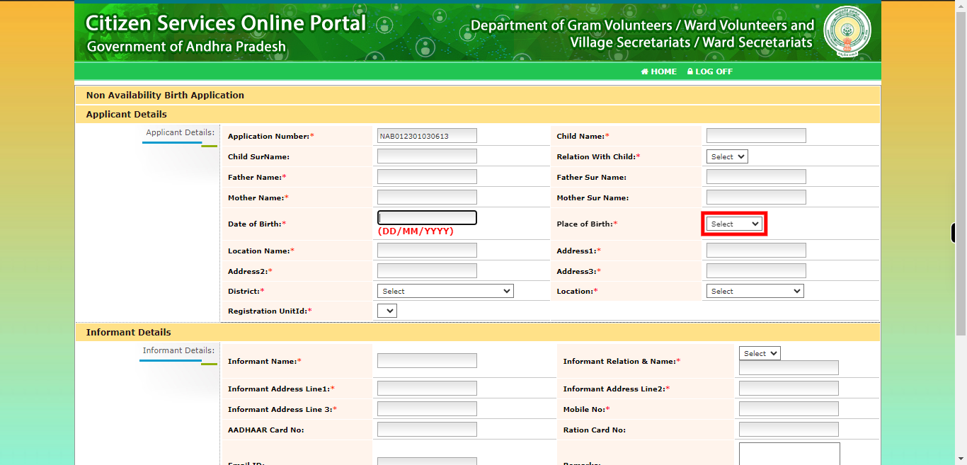 onlineap.meeseva.gov.in/CitizenPortal/userinterface/citizen/CDMA/NonAvailabilityBirthApplication.aspx