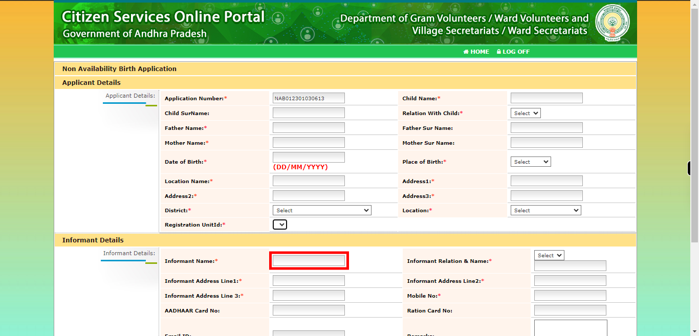 onlineap.meeseva.gov.in/CitizenPortal/userinterface/citizen/CDMA/NonAvailabilityBirthApplication.aspx