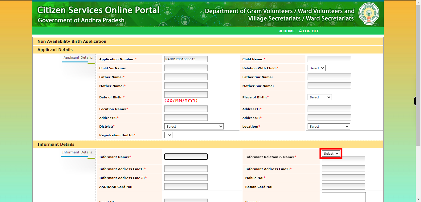 onlineap.meeseva.gov.in/CitizenPortal/userinterface/citizen/CDMA/NonAvailabilityBirthApplication.aspx