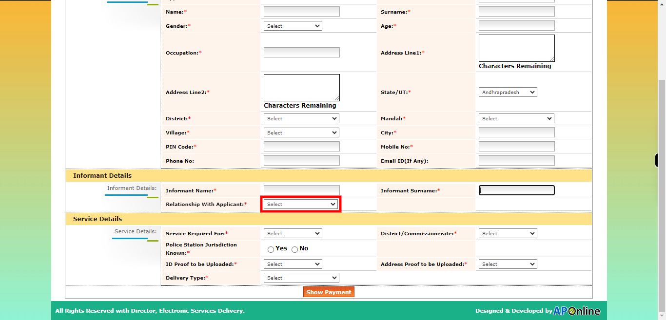 onlineap.meeseva.gov.in/CitizenPortal/userinterface/citizen/PoliceDepartment/IssuanceOfCertificatesApplication.aspx