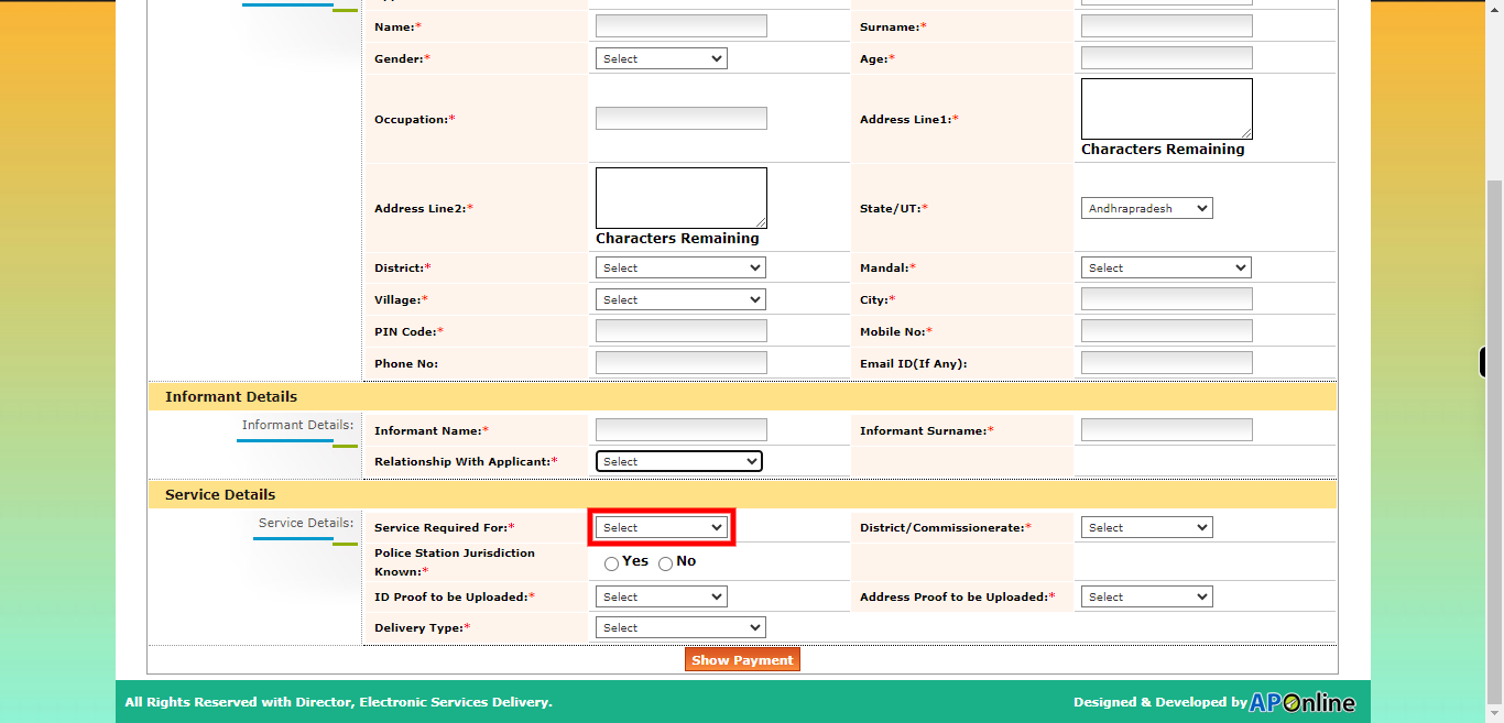 onlineap.meeseva.gov.in/CitizenPortal/userinterface/citizen/PoliceDepartment/IssuanceOfCertificatesApplication.aspx