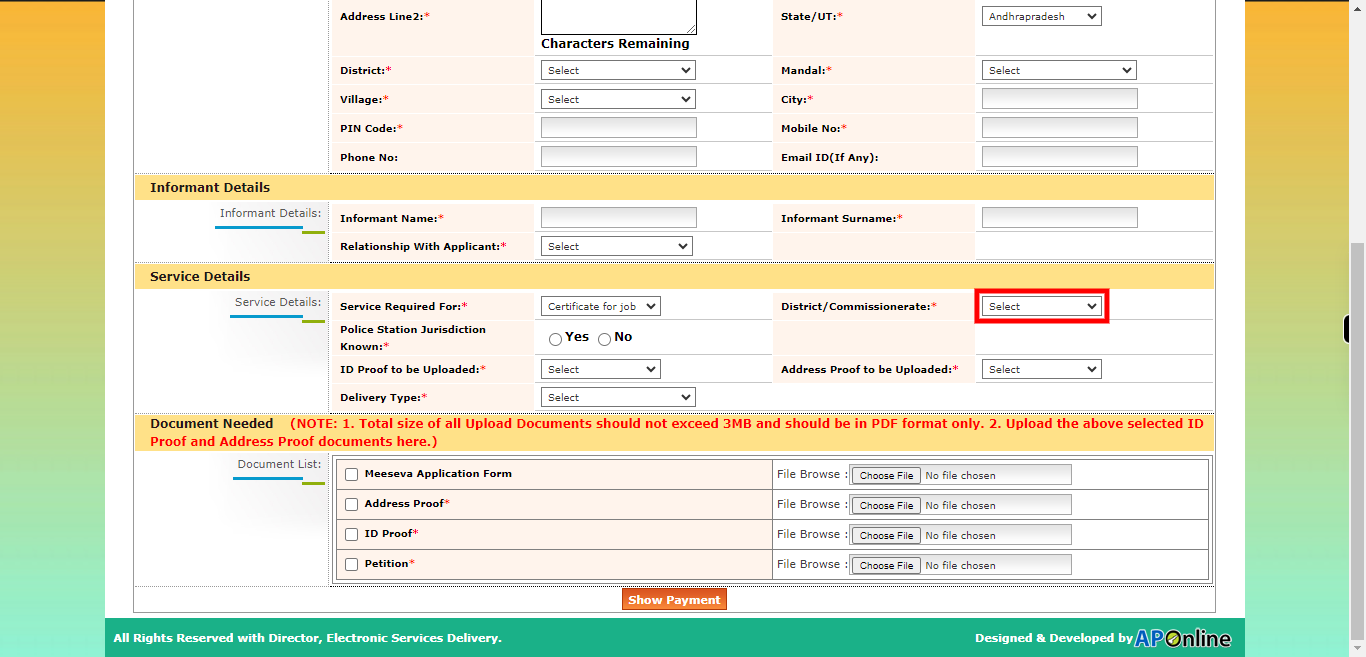 onlineap.meeseva.gov.in/CitizenPortal/userinterface/citizen/PoliceDepartment/IssuanceOfCertificatesApplication.aspx