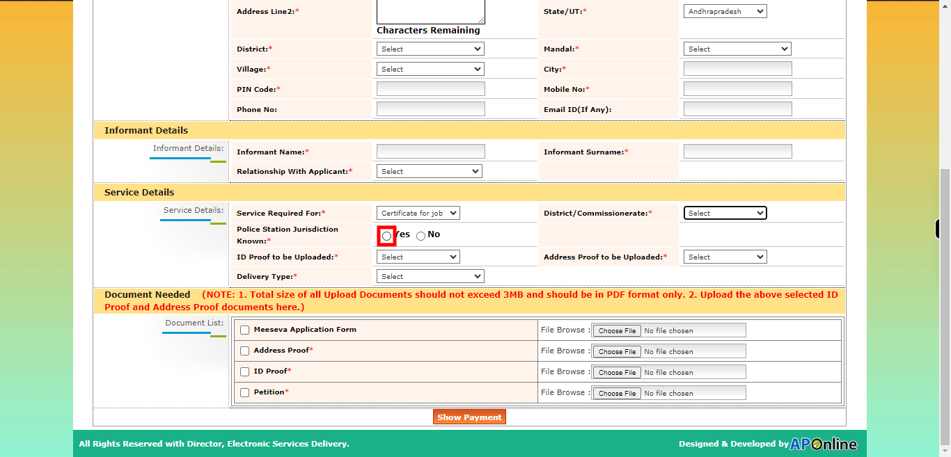 onlineap.meeseva.gov.in/CitizenPortal/userinterface/citizen/PoliceDepartment/IssuanceOfCertificatesApplication.aspx