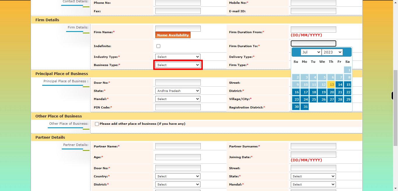 onlineap.meeseva.gov.in/CitizenPortal/userinterface/citizen/CARD/FirmRegistrationApplication.aspx