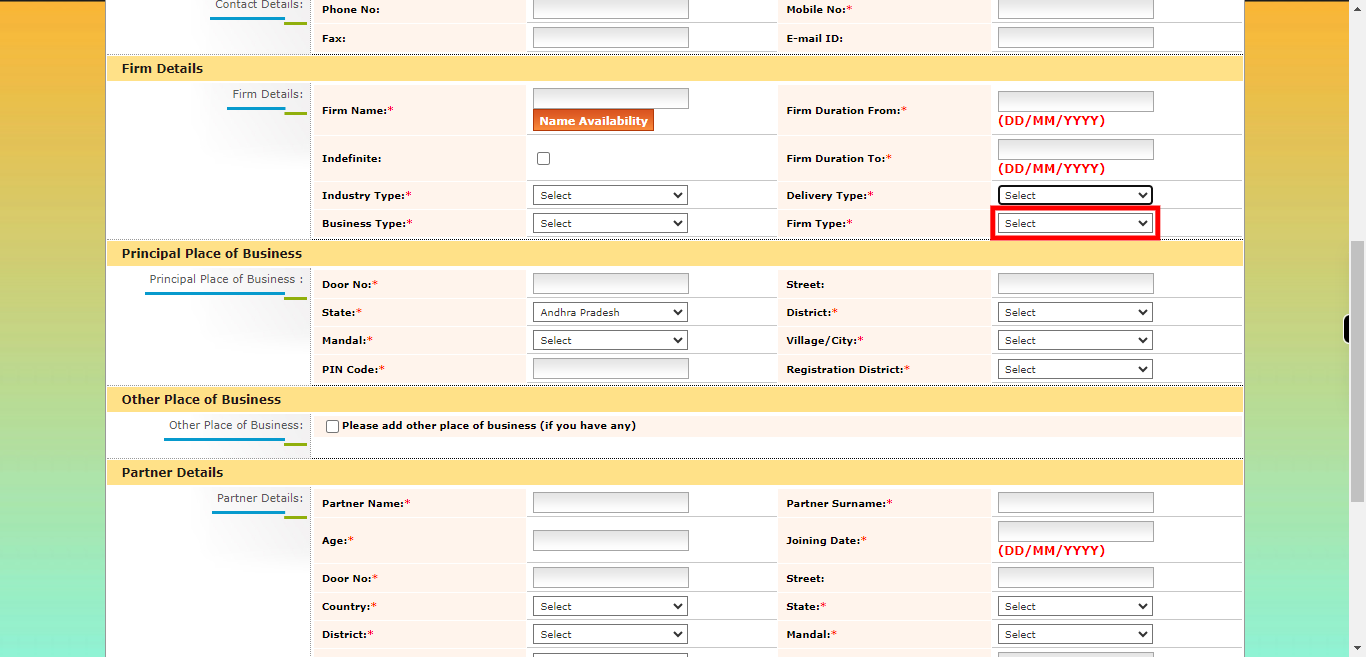 onlineap.meeseva.gov.in/CitizenPortal/userinterface/citizen/CARD/FirmRegistrationApplication.aspx