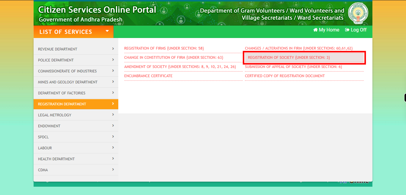 :: Meeseva - Online Login Form ::