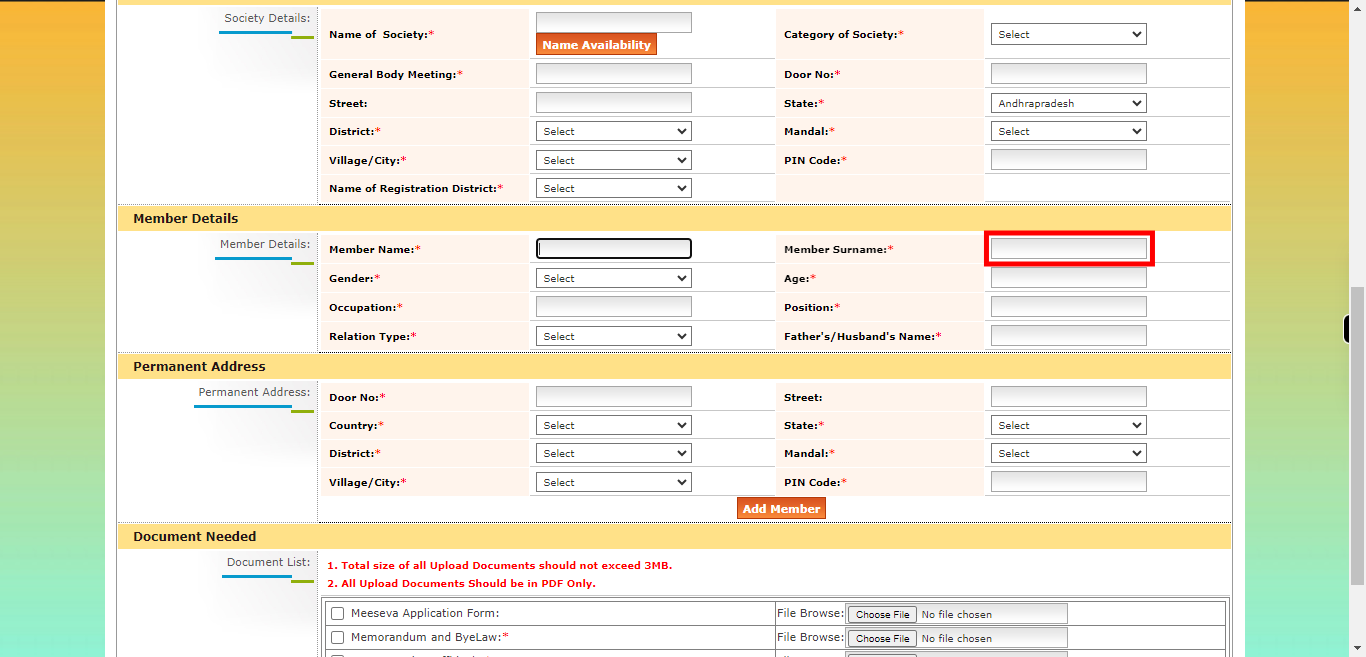 onlineap.meeseva.gov.in/CitizenPortal/userinterface/citizen/CARD/SocietyRegistrationApplication.aspx