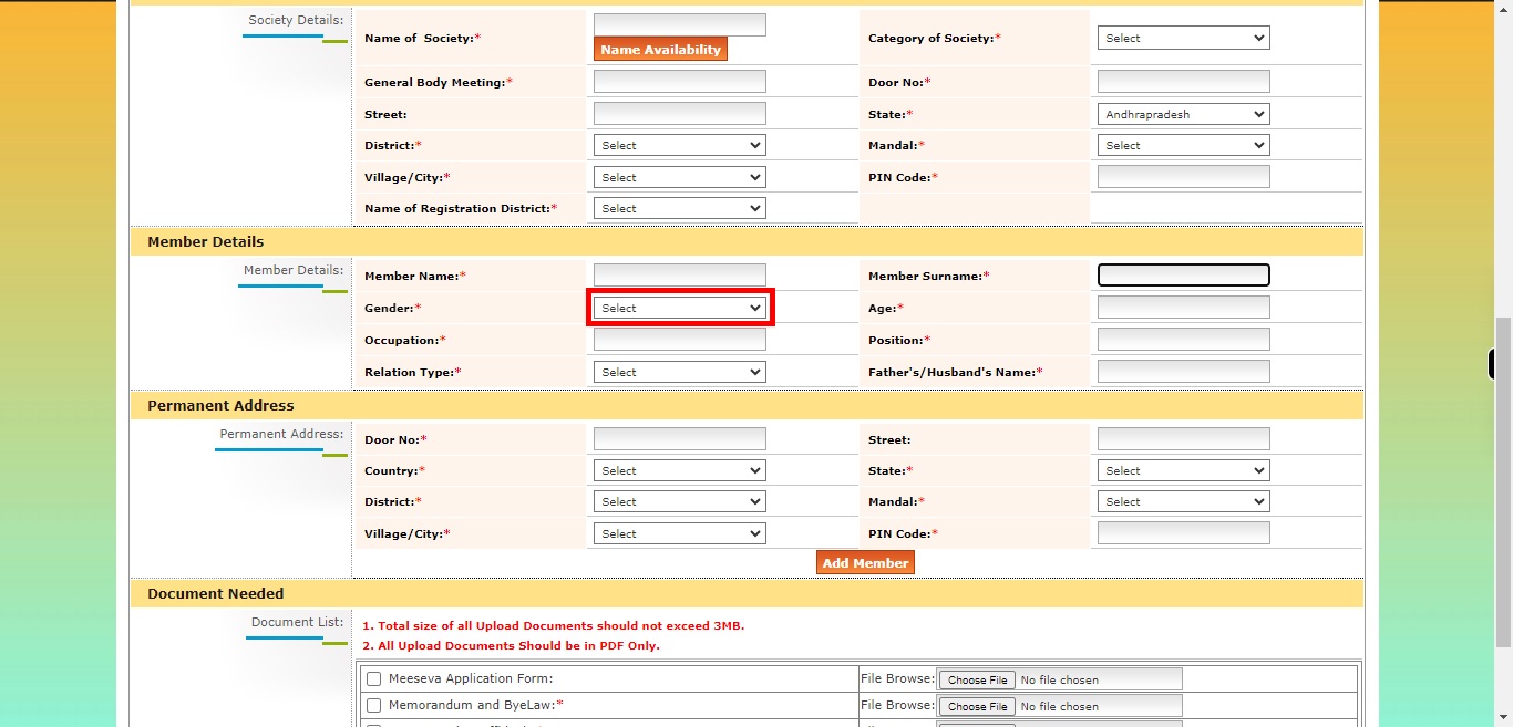 onlineap.meeseva.gov.in/CitizenPortal/userinterface/citizen/CARD/SocietyRegistrationApplication.aspx