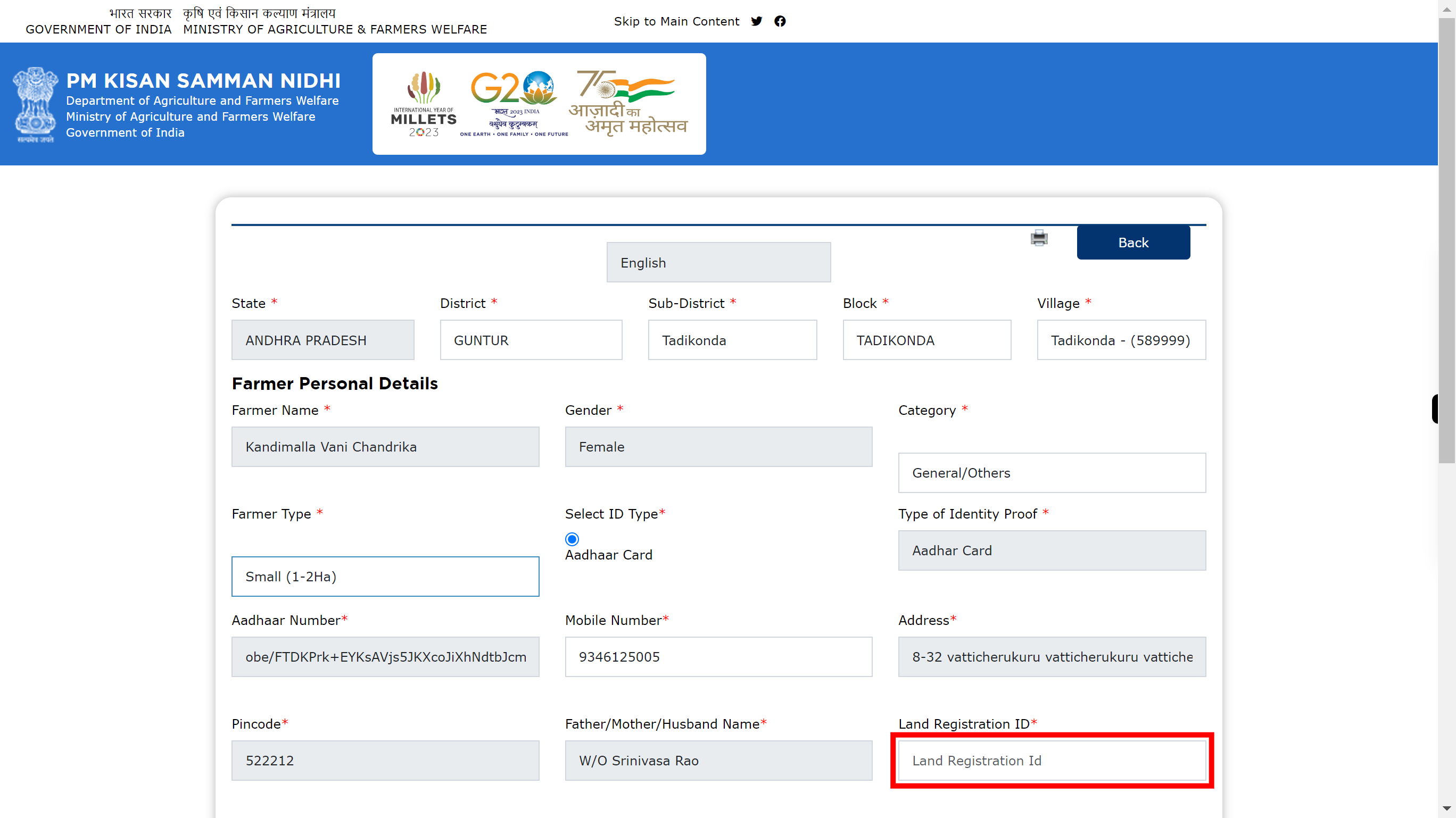 pmkisan.gov.in/RegistrationFormByFarmerNew.aspx?IDS=obe%2fFTDKPrk+EYKsAVjs5JKXcoJiXhNdtbJcmajOO0U%3d&CAP=+k8aJzuBAoAVArYbzv0ijA%3d%3d&MOB=W06040w6laSBwgslxZ+ikQvqzJ3OowPvid0TvAyBWLo%3d&CAPM=+k8aJzuBAoAVArYbzv0ijA%3d%3d&Scode=ZWCk+GOP%2frZCX7zHZw4n%2fA%3d%3d