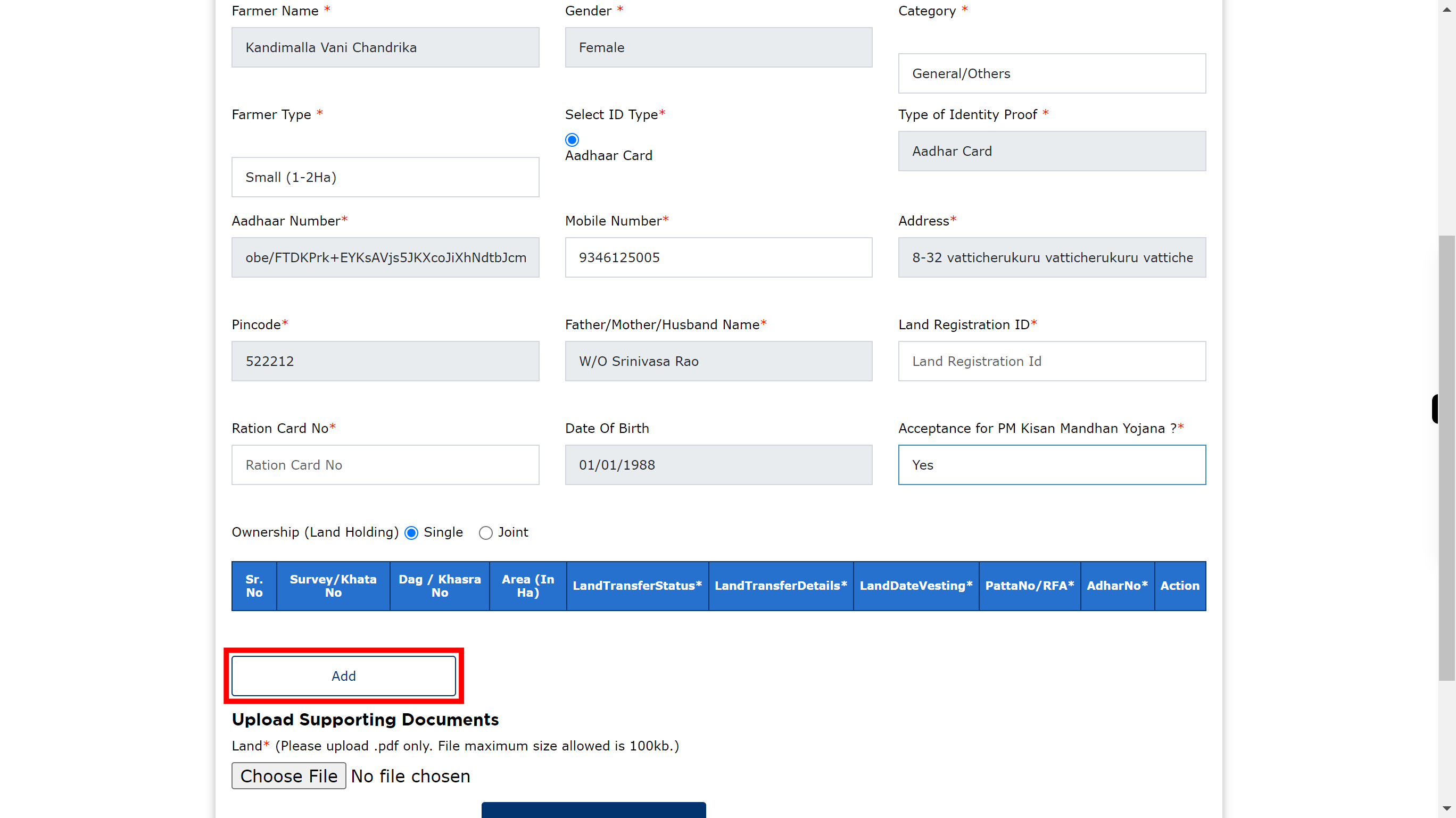 pmkisan.gov.in/RegistrationFormByFarmerNew.aspx?IDS=obe%2fFTDKPrk+EYKsAVjs5JKXcoJiXhNdtbJcmajOO0U%3d&CAP=+k8aJzuBAoAVArYbzv0ijA%3d%3d&MOB=W06040w6laSBwgslxZ+ikQvqzJ3OowPvid0TvAyBWLo%3d&CAPM=+k8aJzuBAoAVArYbzv0ijA%3d%3d&Scode=ZWCk+GOP%2frZCX7zHZw4n%2fA%3d%3d