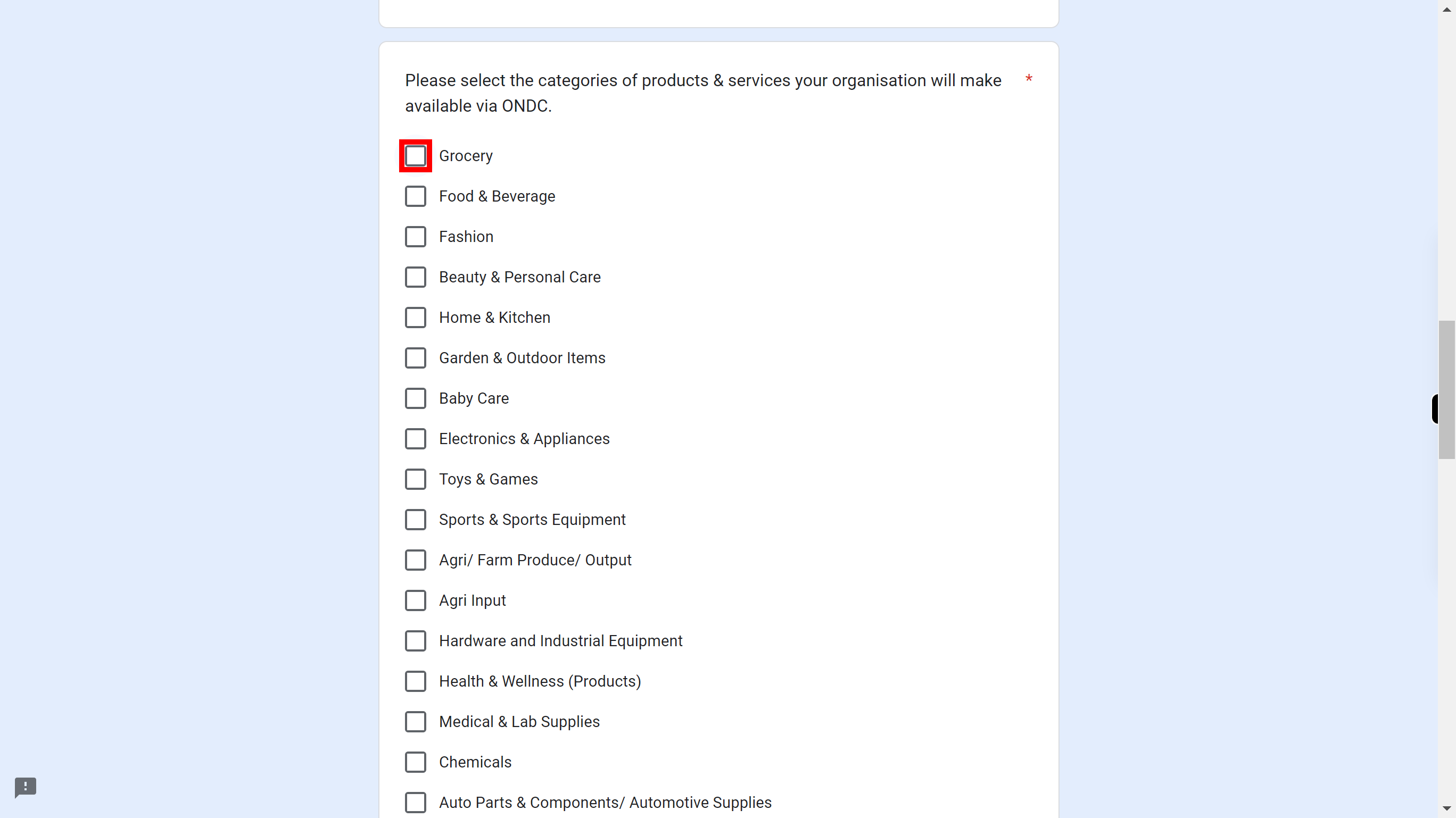 Network Participant Profile Form