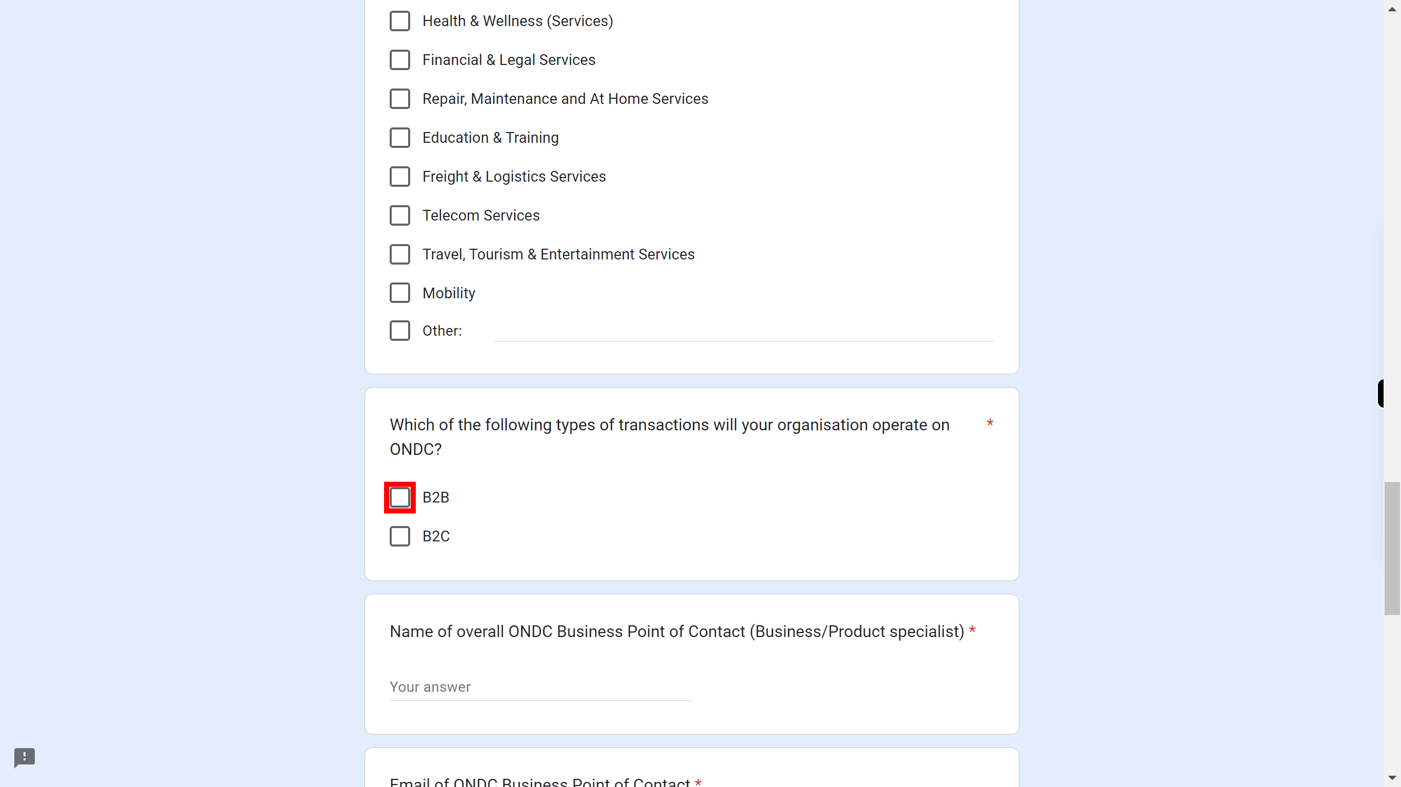 Network Participant Profile Form