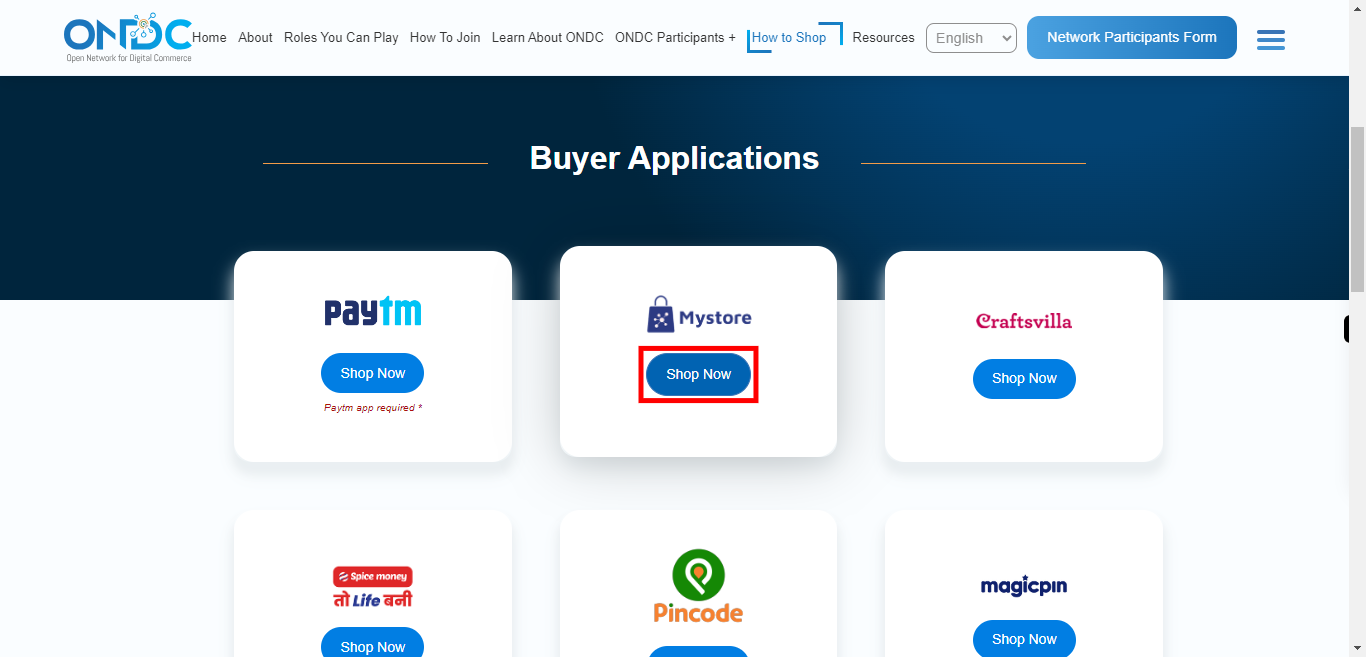 Shop Through ONDC Network