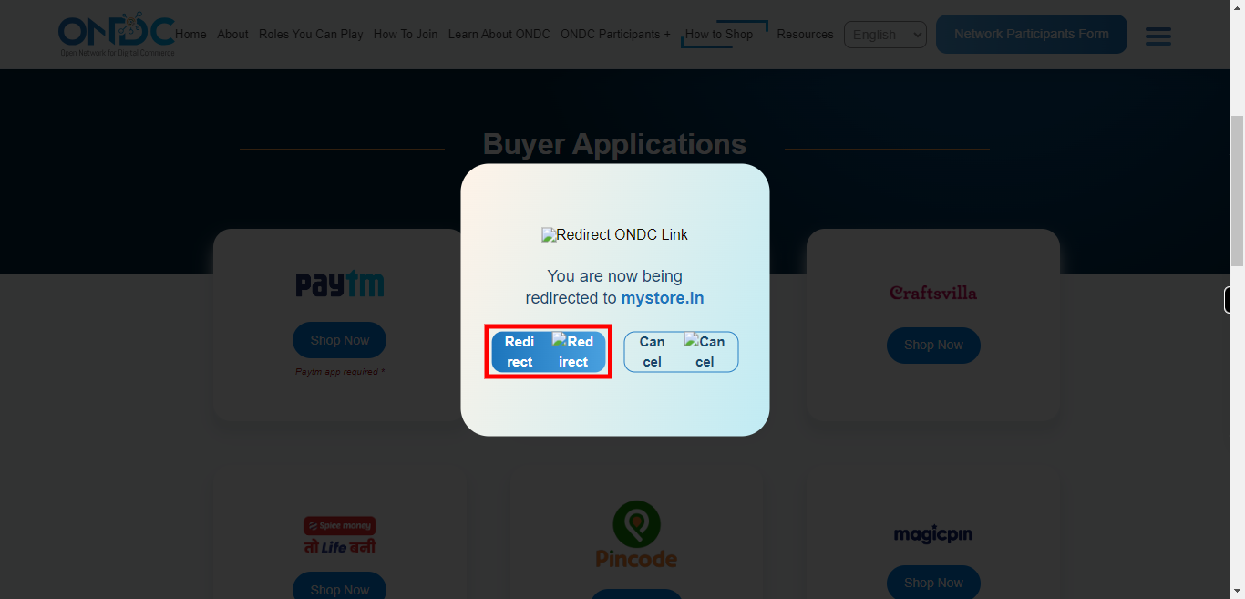Shop Through ONDC Network