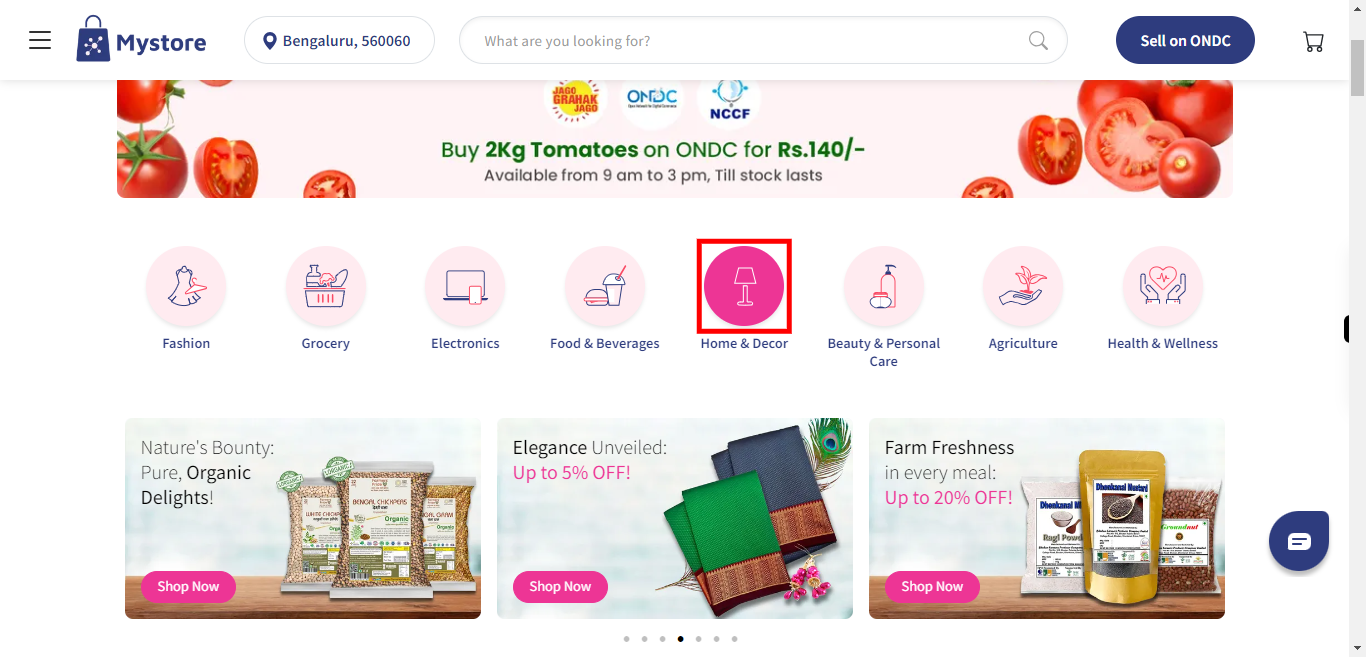 Mystore - ONDC powered Marketplace