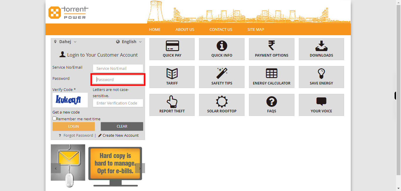 Torrent Power Customer Portal