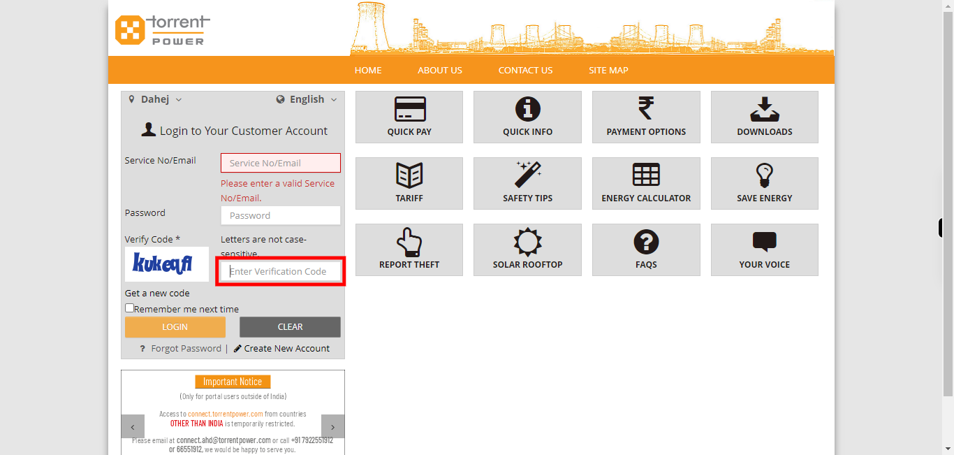 Torrent Power Customer Portal