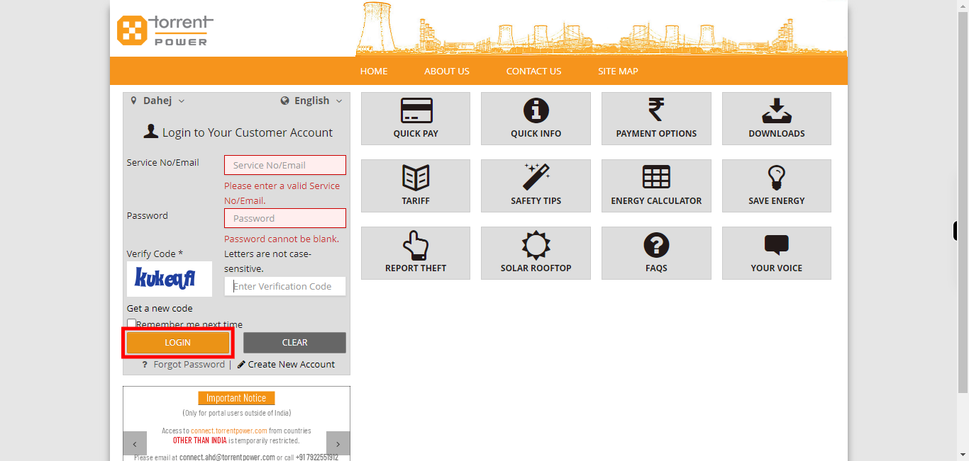 Torrent Power Customer Portal