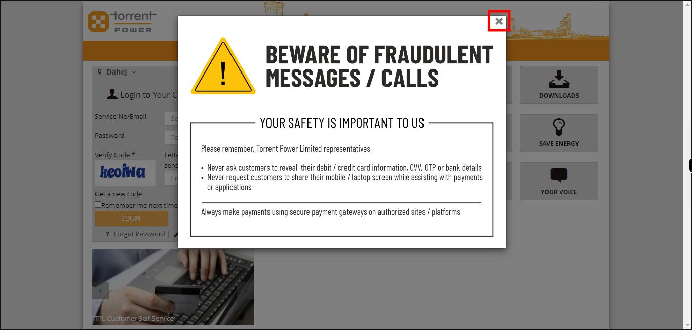 Torrent Power Customer Portal