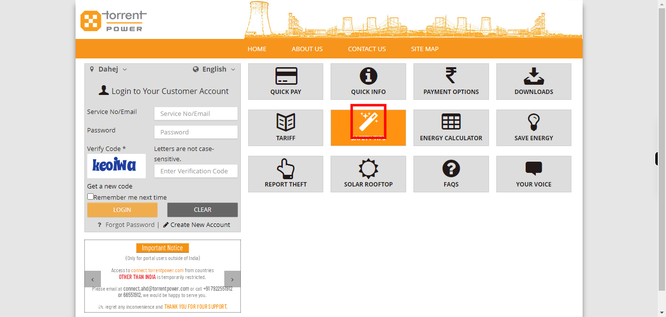 Torrent Power Customer Portal