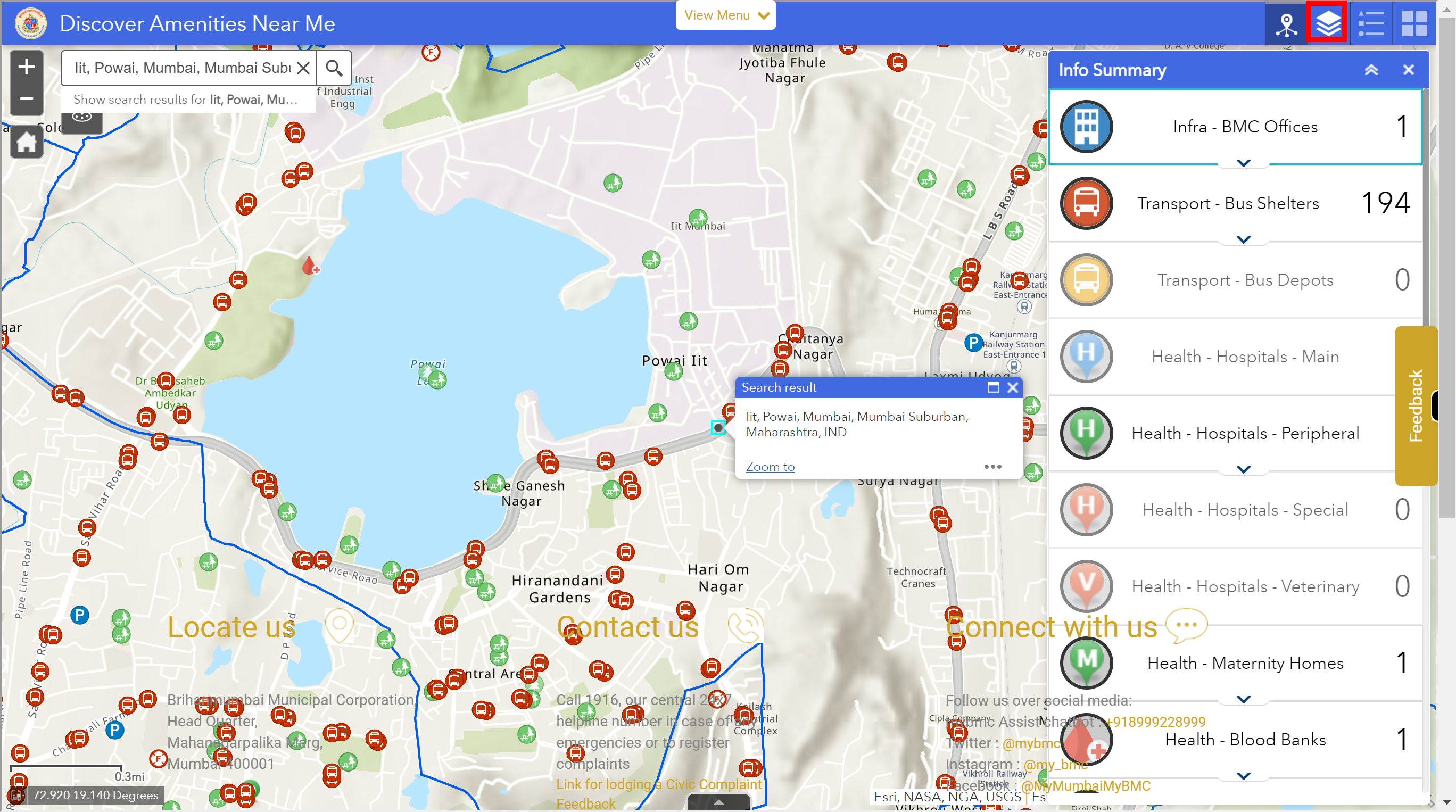 Near Me - Facilities & Amenities - MyBMC - Welcome to BMC's Website