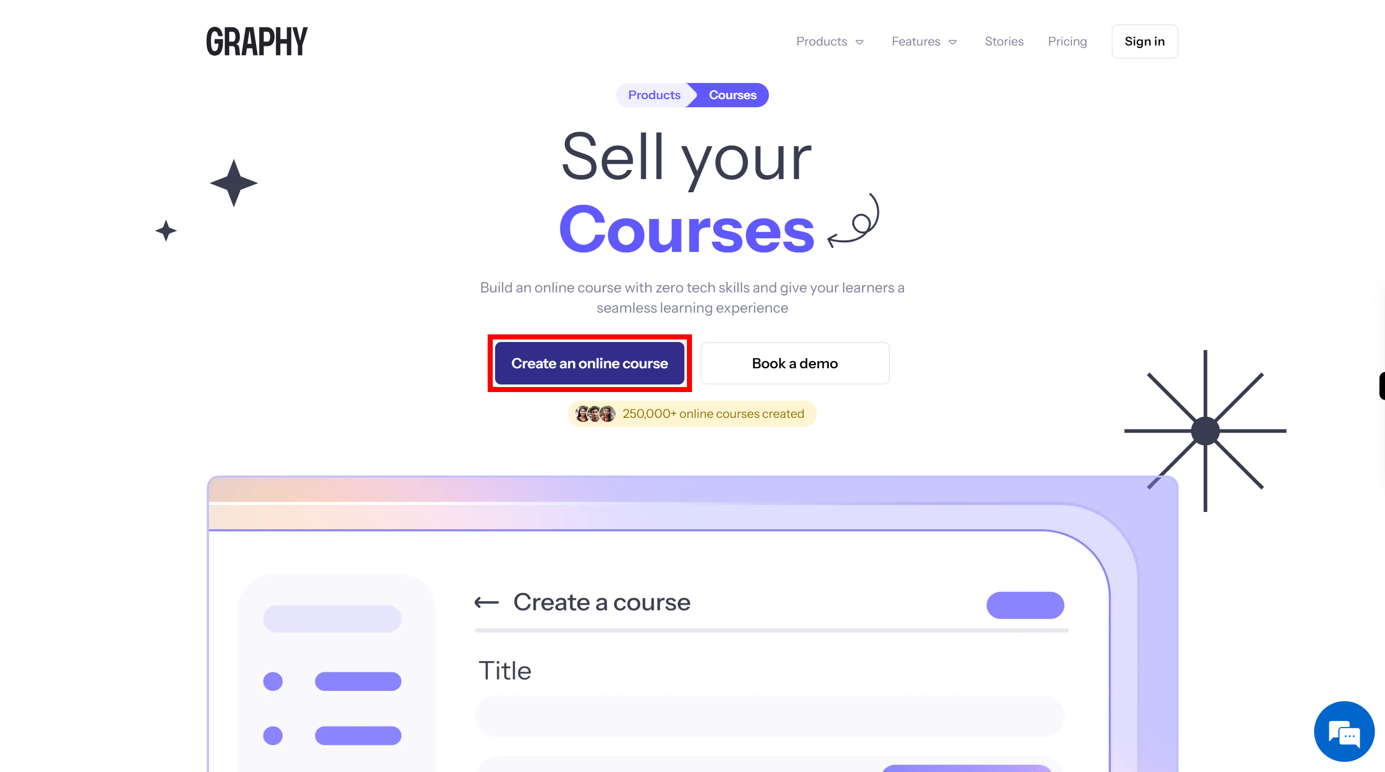 Create and sell online courses - Graphy