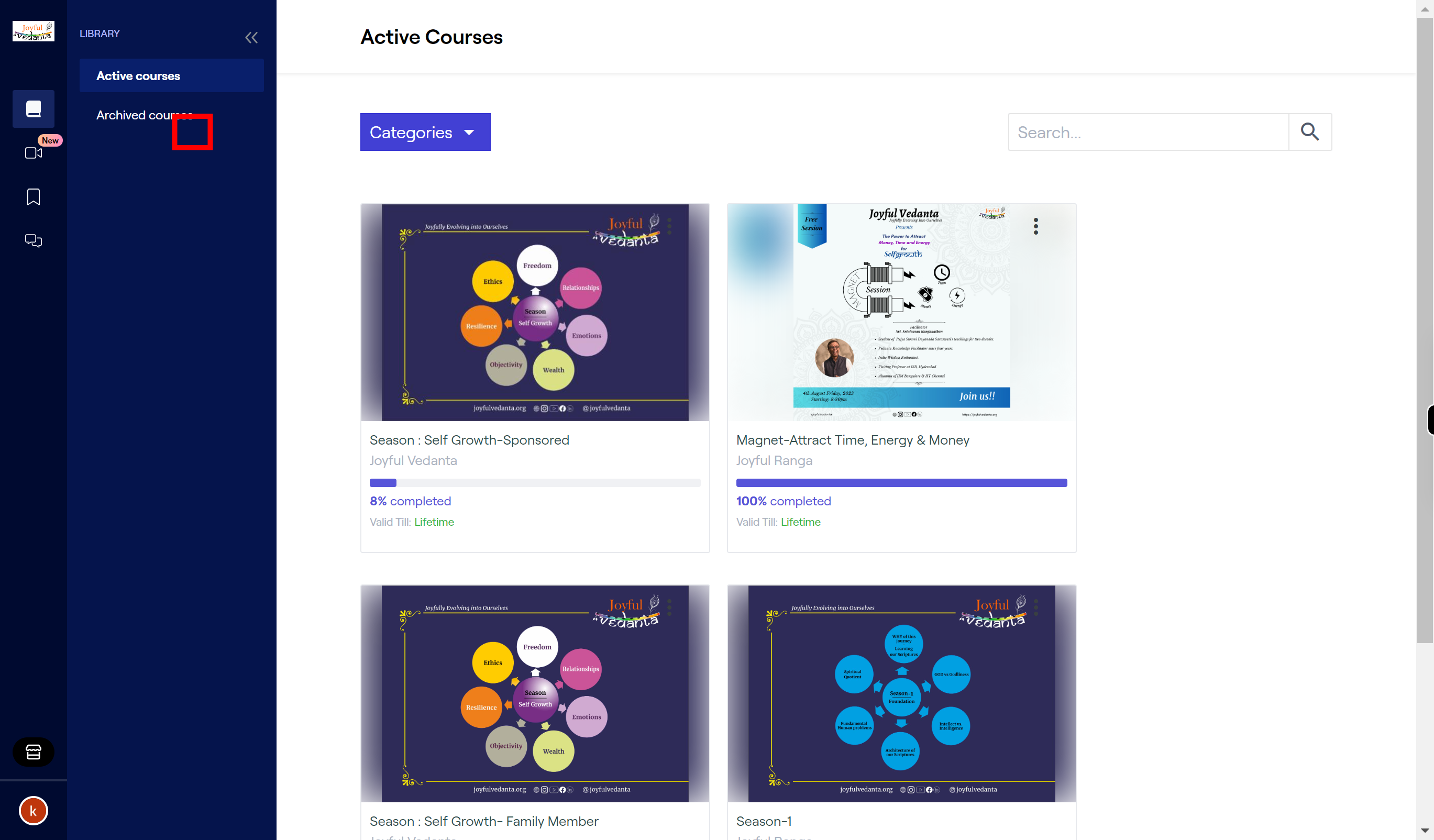 Active Courses