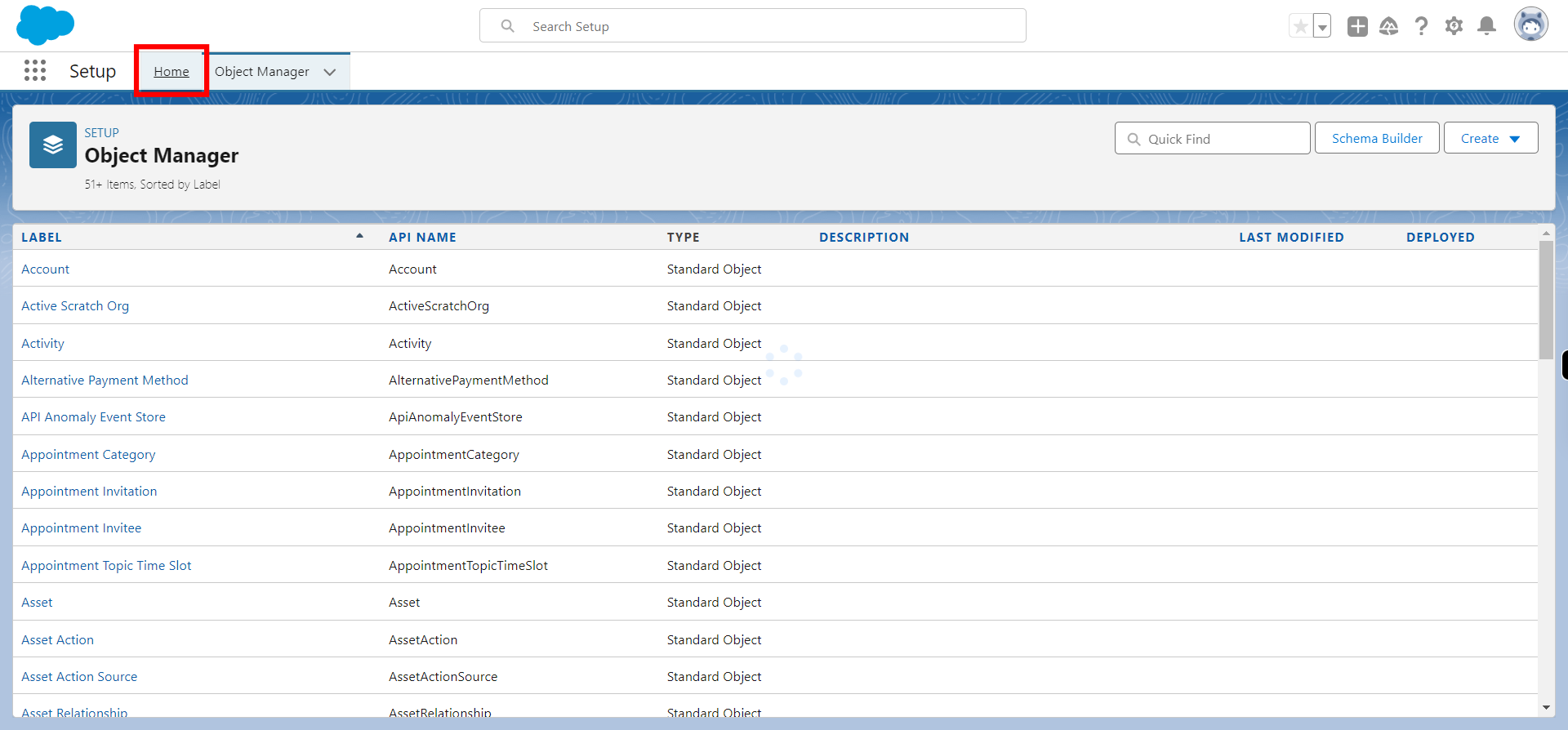 Object Manager | Salesforce