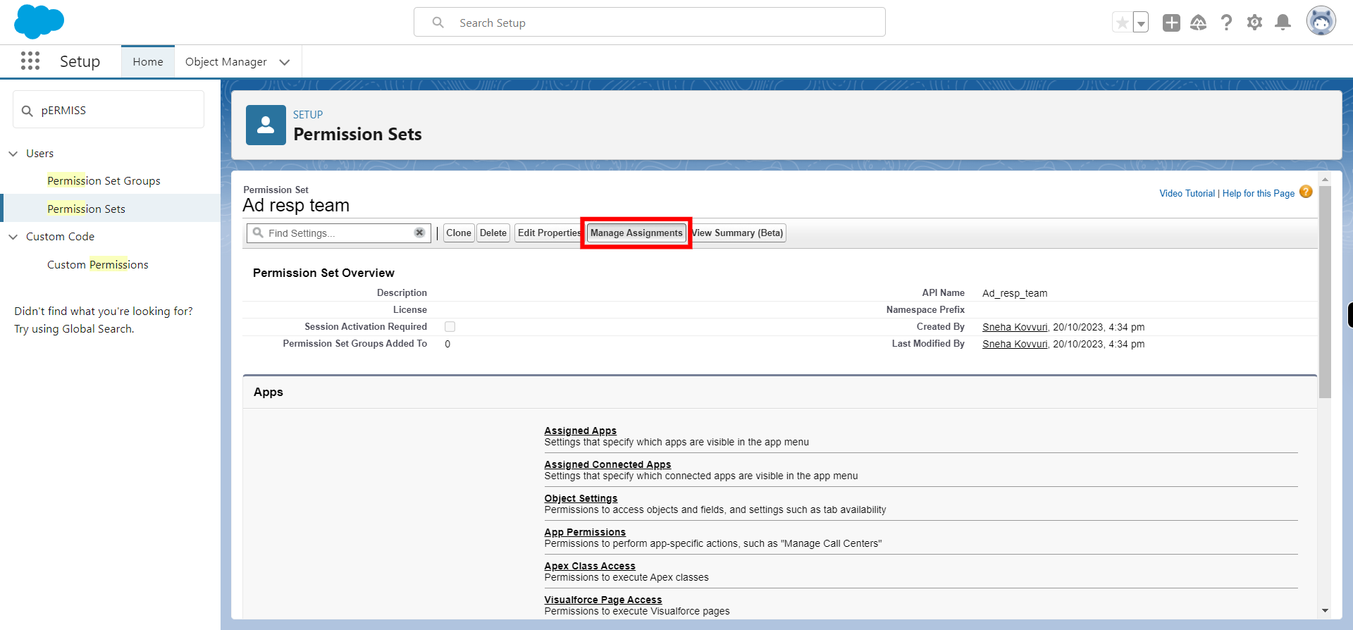 Permission Sets | Salesforce