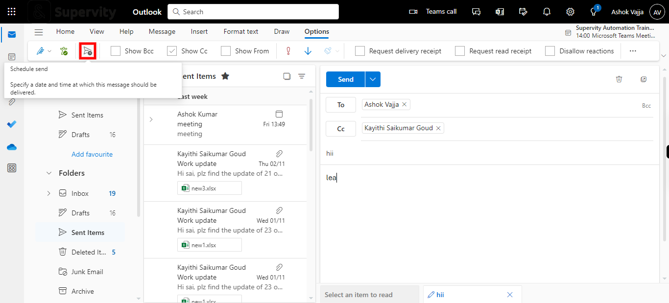 Email - Ashok Vajja - Outlook