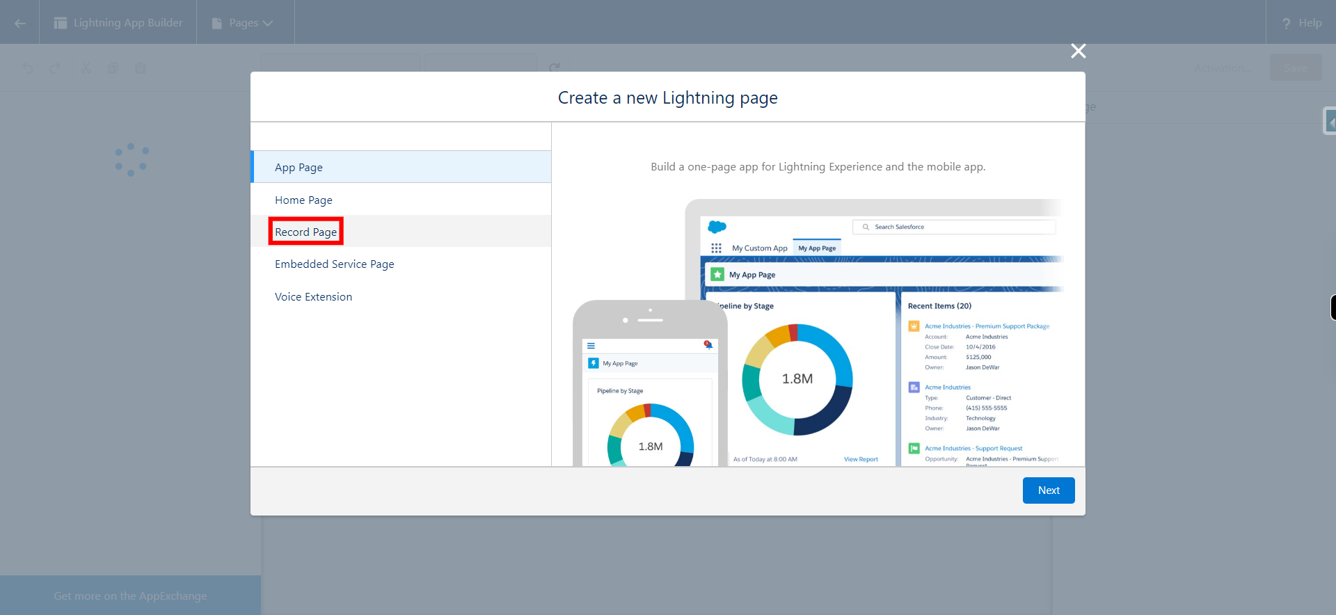 Lightning App Builder