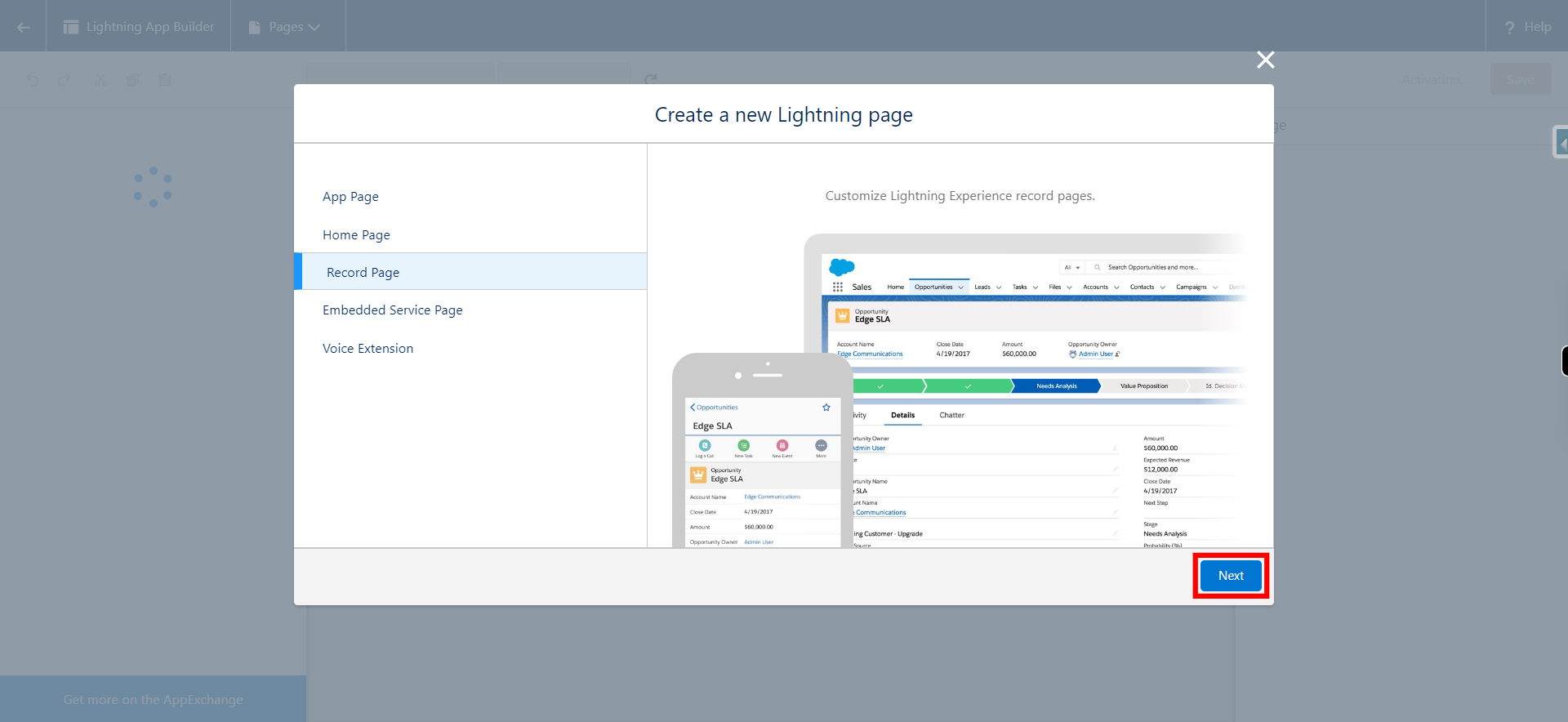 Lightning App Builder