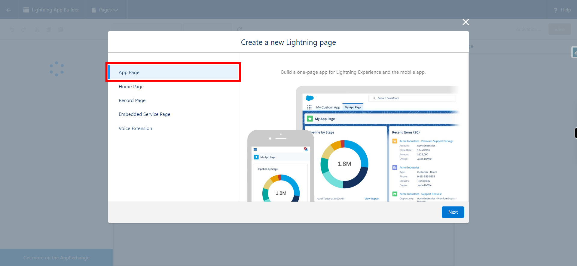 Lightning App Builder