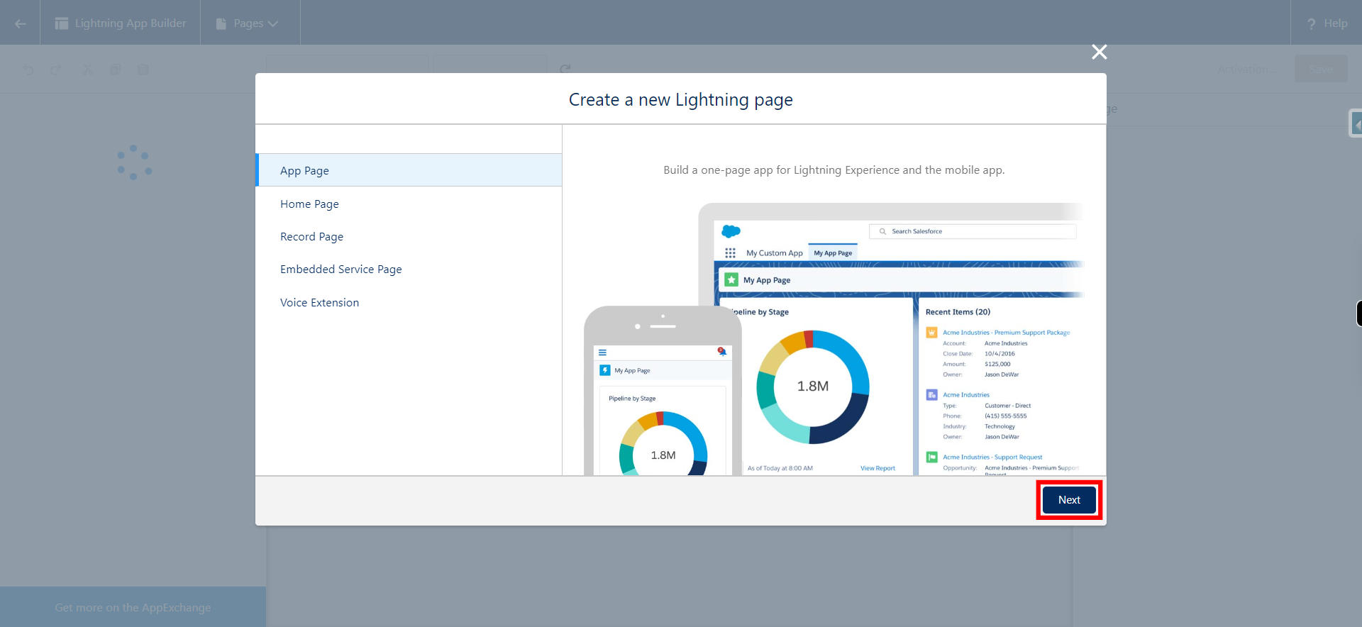 Lightning App Builder