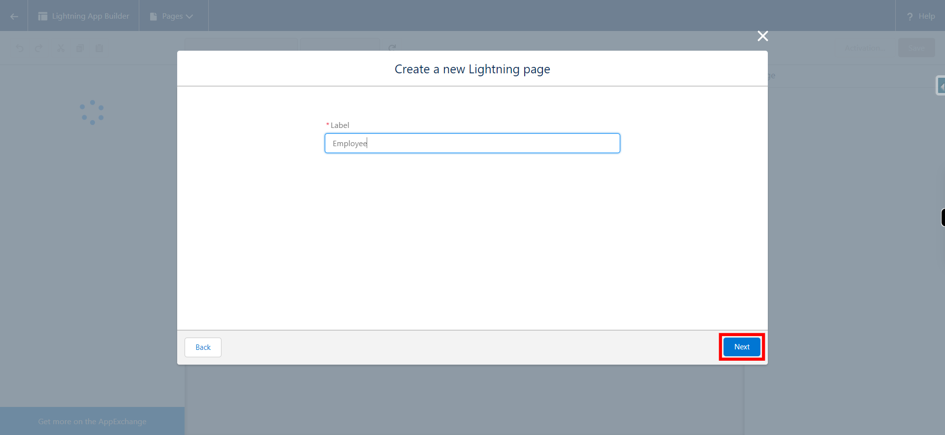 Lightning App Builder