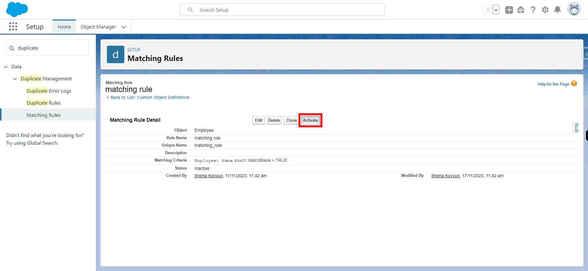 Matching Rules | Salesforce