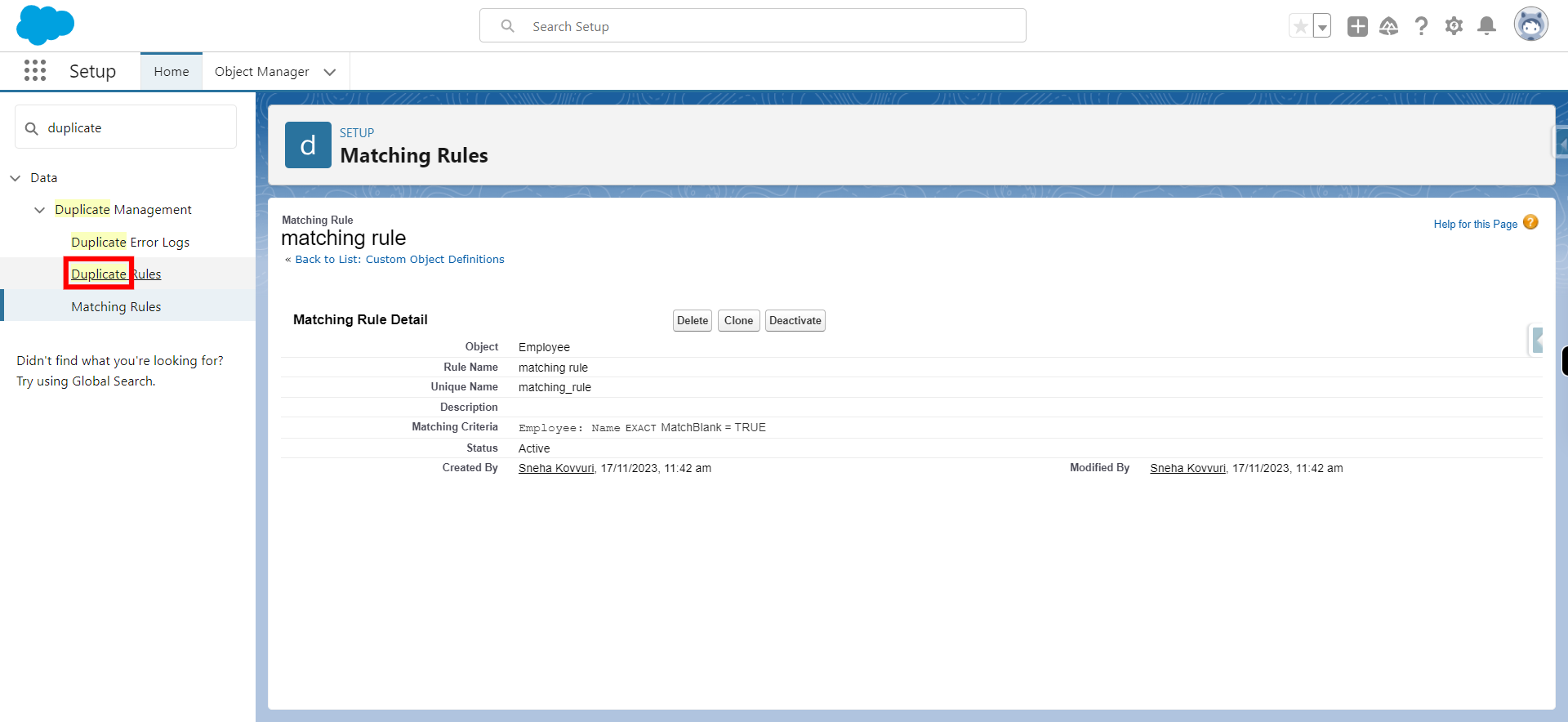 Matching Rules | Salesforce