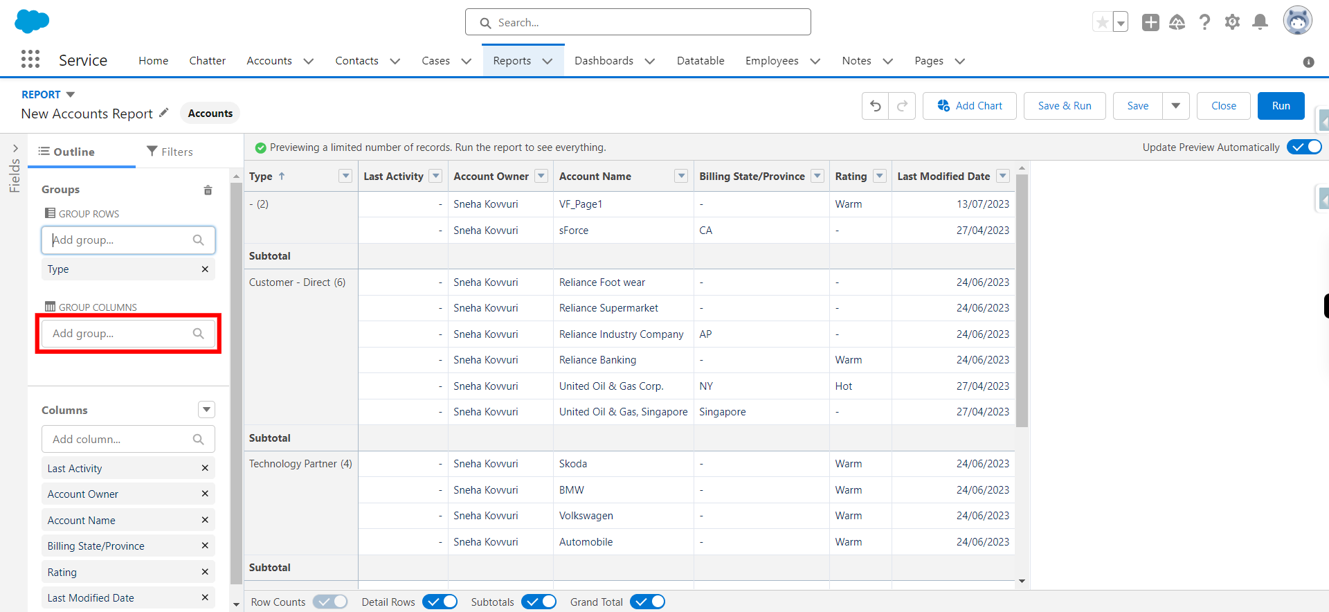 Report Builder | Salesforce