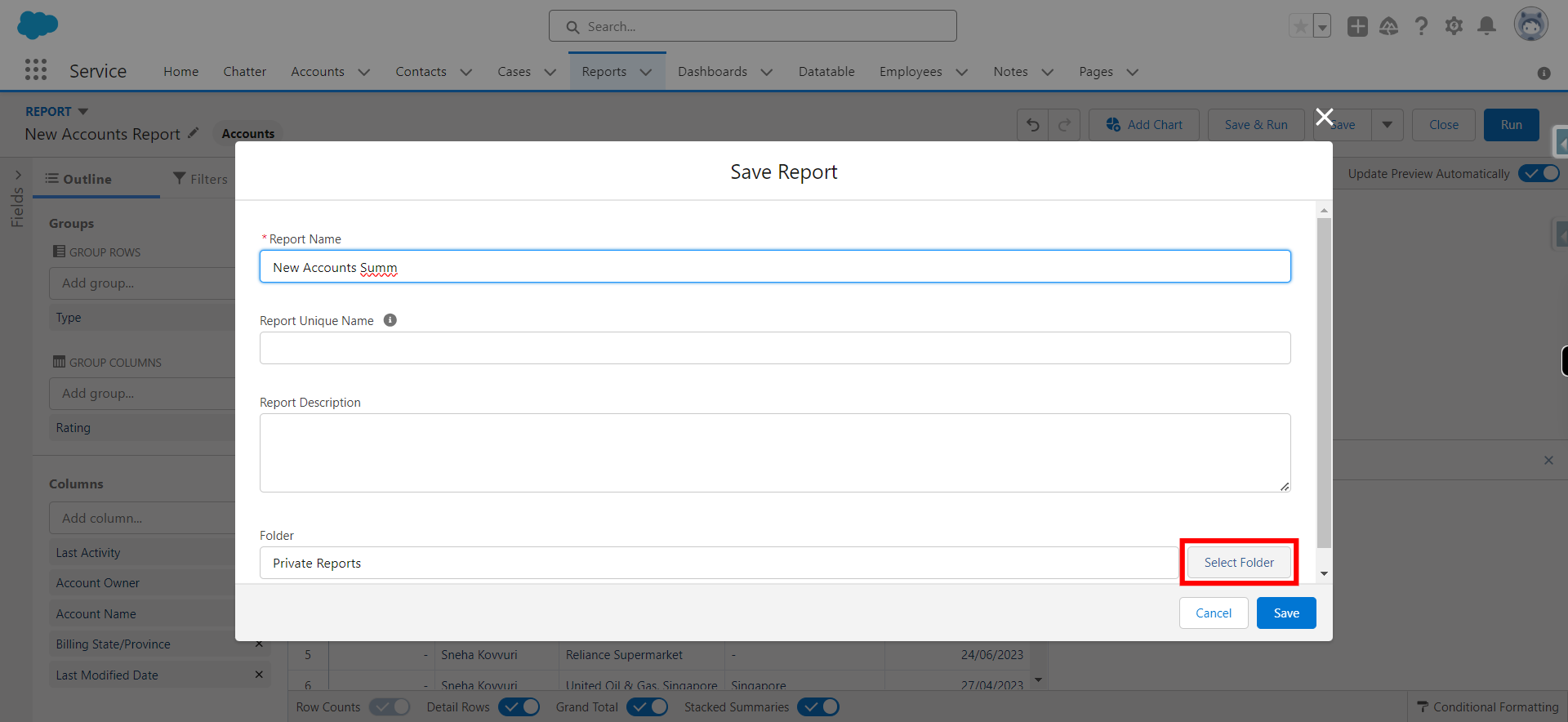 Report Builder | Salesforce