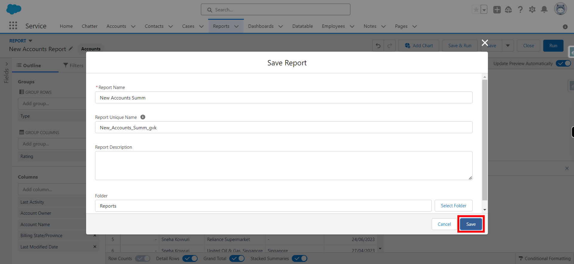 Report Builder | Salesforce