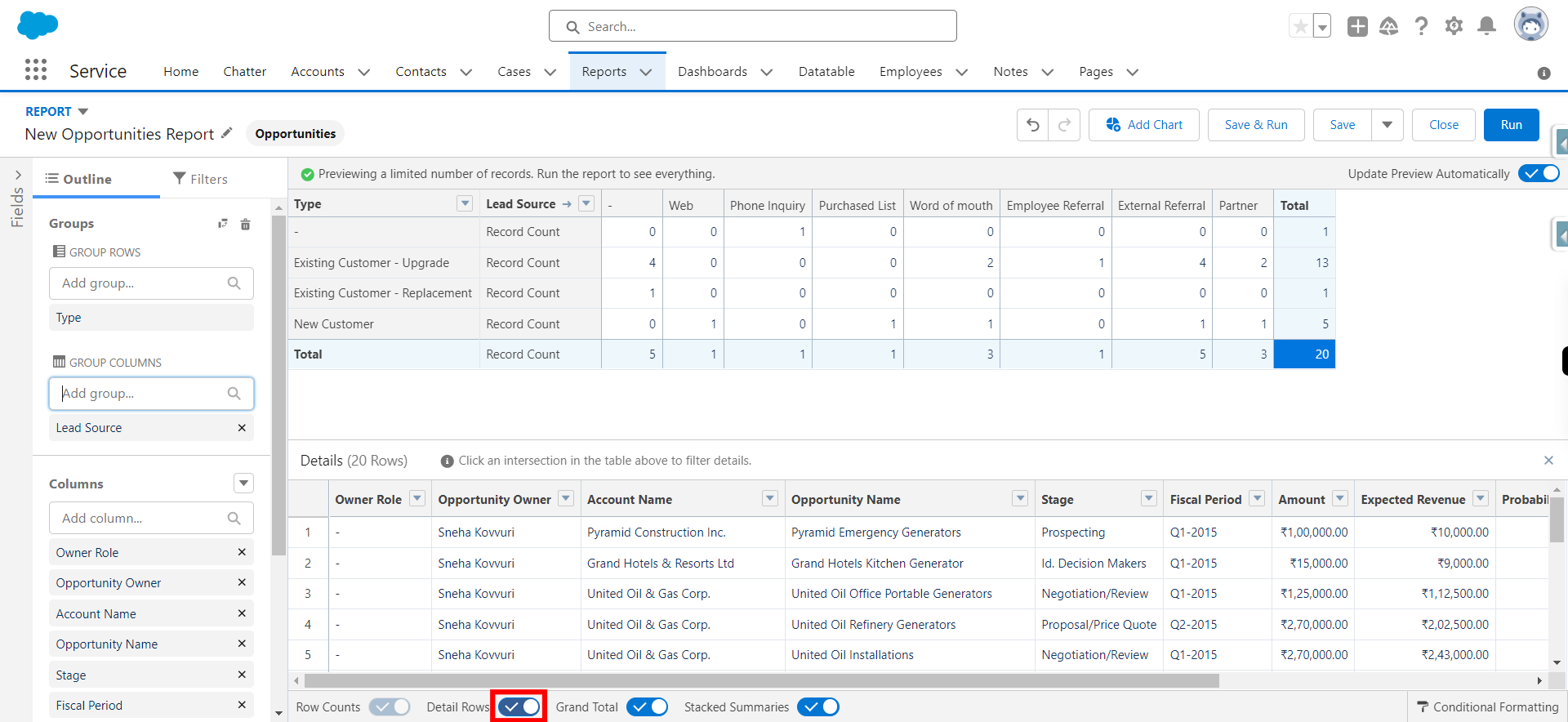 Report Builder | Salesforce