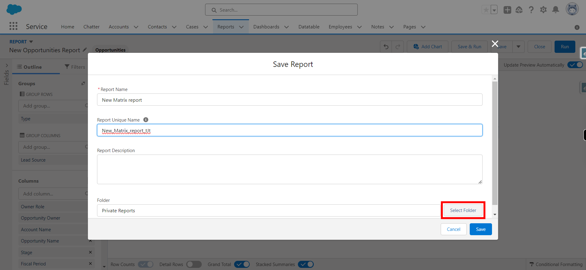 Report Builder | Salesforce