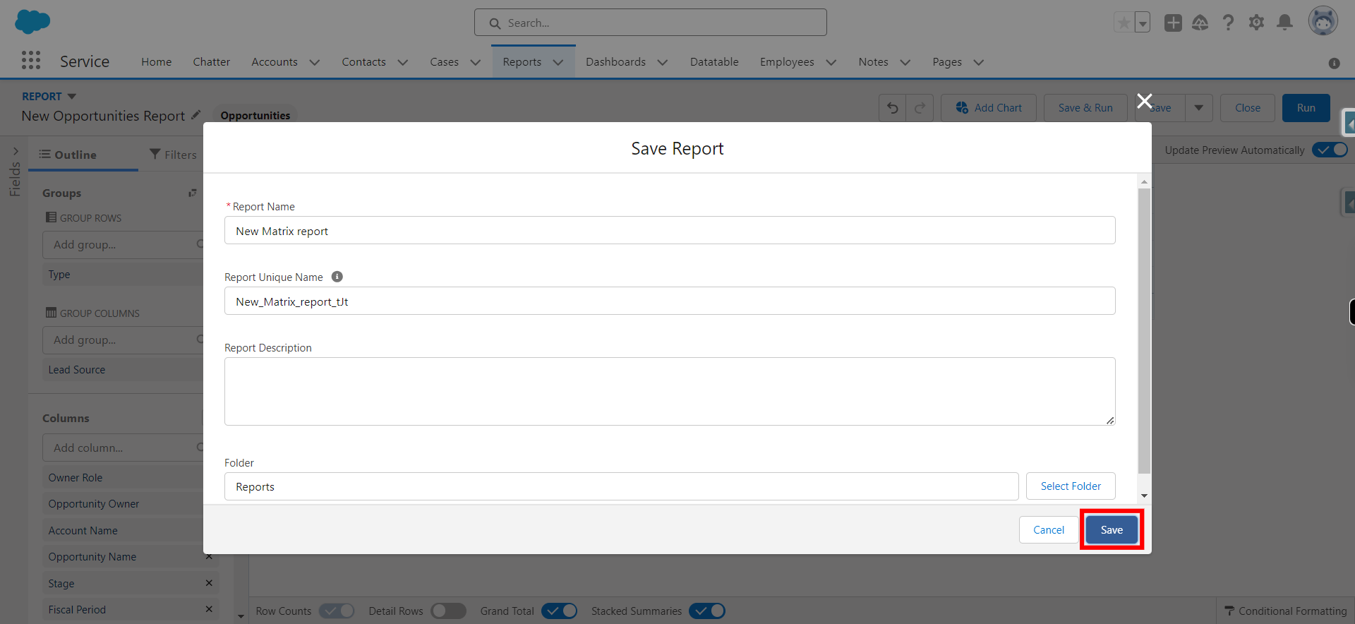 Report Builder | Salesforce