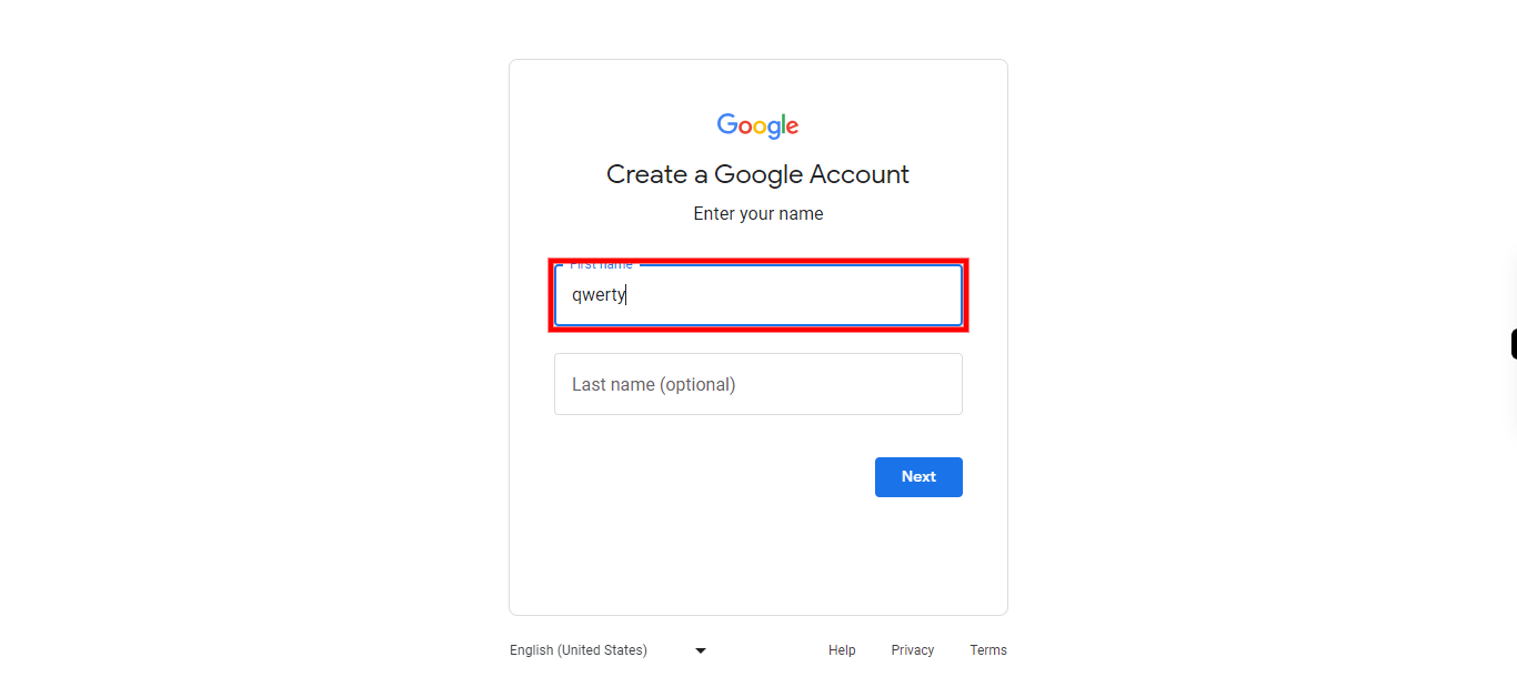 Create your Google Account